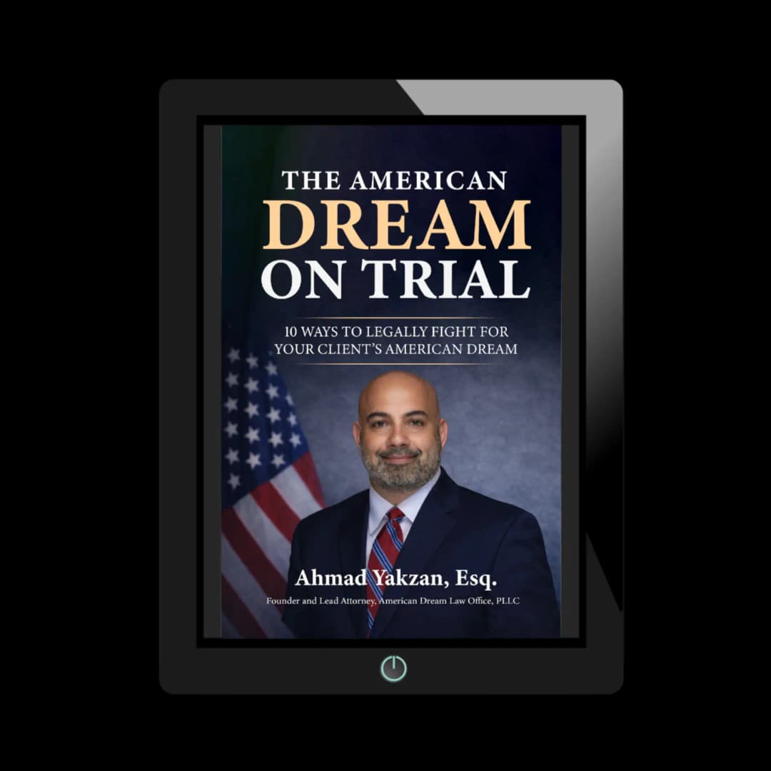 The American Dream on Trial book cover by Ahmad Yakzan
